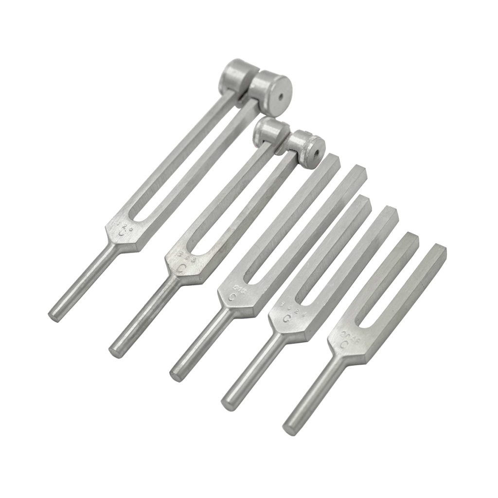 ست دیاپازون پزشکی آلومینیومی (فرکانس‌های 128Hz الی 2048Hz)