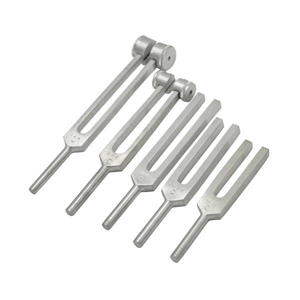 ست دیاپازون پزشکی آلومینیومی (فرکانس‌های 128Hz الی 2048Hz)
